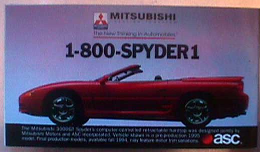 3000GT Spyder Pocket Flipbook Back