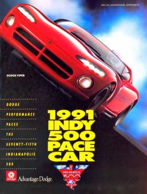 1991 Indy 500 Pacecar Brochure
