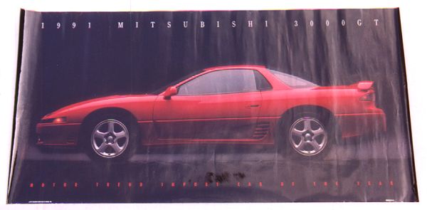 1991 Red 3000GT Poster