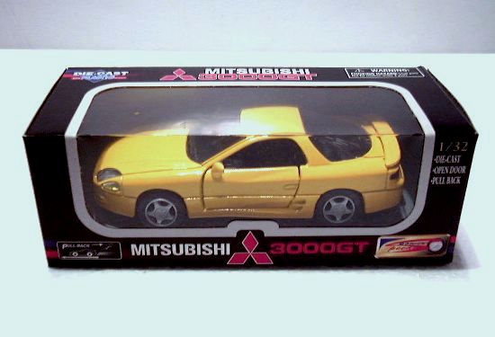 1/32 Scale Diecast 3000GT Pullback Yellow in Box
