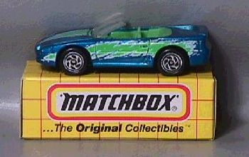 Matchbox #28 Spyder Blue with Green Splash