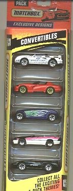 Matchbox Convertibles Set - Black Spyder