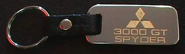 Brass Leather 3000GT Keychain