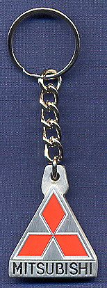 Pewter Mitsubishi Keychain