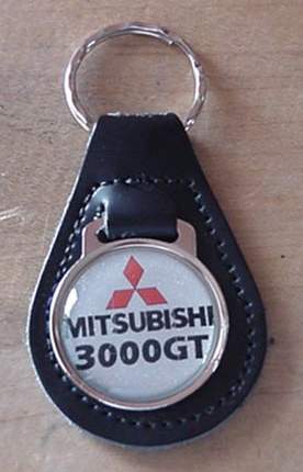Leather Pastic Mitsubishi Keychain