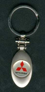 Pewter Mitsubishi Keychain
